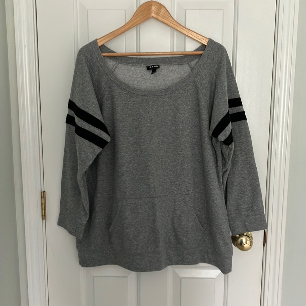 Torrid athletic stripe sweatshirt